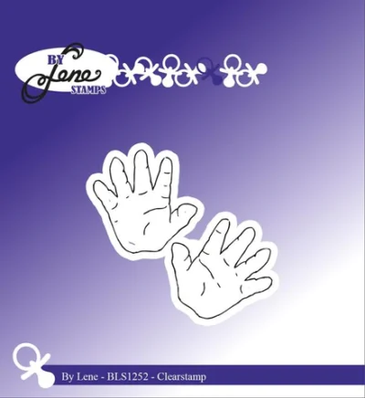 BLS1252 BY Lene Clearstamp Baby Hands stempel stempler babyhænder navngivning barnedåb