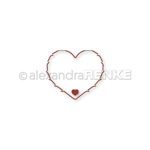 D-AR-Ba0334 Alexandra Renke die Tear Frame Heart cutting die hjerte