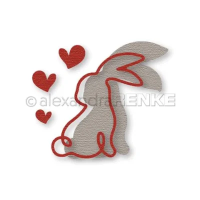 D-AR-Ti0092 Alexandra Renke die Artist Rabbit 1 cutting die kanin påskehare