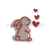 D-AR-Ti0095 Alexandra Renke die Artist Rabbit 4 cutting die kaniner påskeharer hjerter