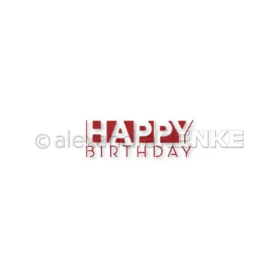 D-AR-Ty0191 Alexandra Renke dies Happy Birthday duo cutting die fødselsdag tillykke hurra