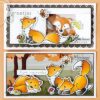 EC0192 Marianne Design clearstamp + die Eline's Fox stempel stempler ræv sommerfugl snegl svampe efterårsblade stempler