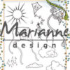HT1635 Marianne Design clearstamp Hetty's Sunny Days stempel stempler regnbue drage sol skyer drageflyver kite