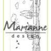 HT1636 Marianne Design clearstamp Hetty's Border In the Meadow stempel stempler mark fugle sol skyer