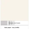 SBB051 Simple and Basic Basic Paper - Ivory Matte mat karton elfenben A4