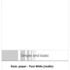 SBB052 Simple and Basic Basic Paper - Pure White Matte hvidt karton A4 mat karton
