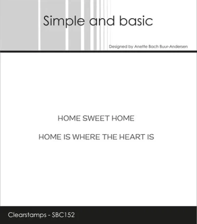 SBC152 Simple and Basic clearstamp English Text home is where the heart is home sweet home stempel stempler