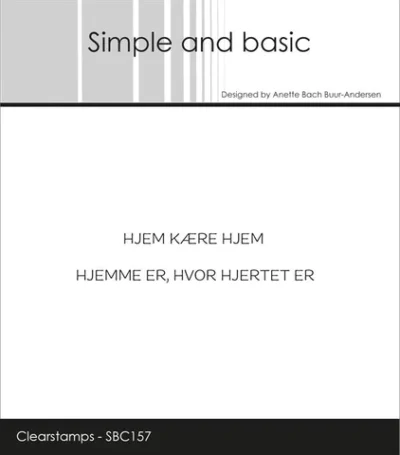 SBC157 Simple and Basic clearstamp Hjem kære Hjem tekster stempel stempler