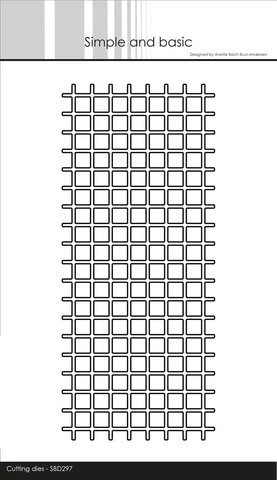 SBD296 Simple and Basic die Grid rivenet hegn gitter mønster baggrund tern cutting die rionet