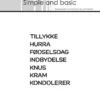 SBD301 Simple and Basic die Cut Words - Danske Tekster #1 tekster fødselsdag
