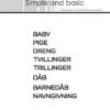 SBD303 Simple and Basic die Cut Words - Danske Tekster #3 baby barnedåb nyfødt tvillinger tekster trillinger navngivning