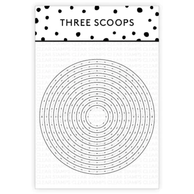 TSCD0016 Cirkel Dies Basis Sæt Three Scoops Cirkler Baggrunde Baggrundsdies Kortbaser Runde