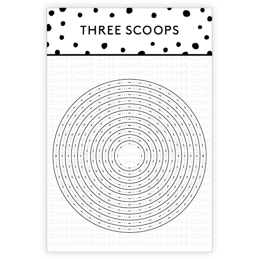 TSCD0016 Cirkel Dies Basis Sæt Three Scoops Cirkler Baggrunde Baggrundsdies Kortbaser Runde