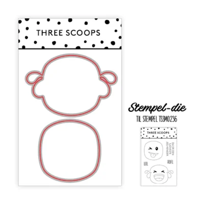 TSCD0214 Three Scoops die Smileys - LOL cutting die emoji