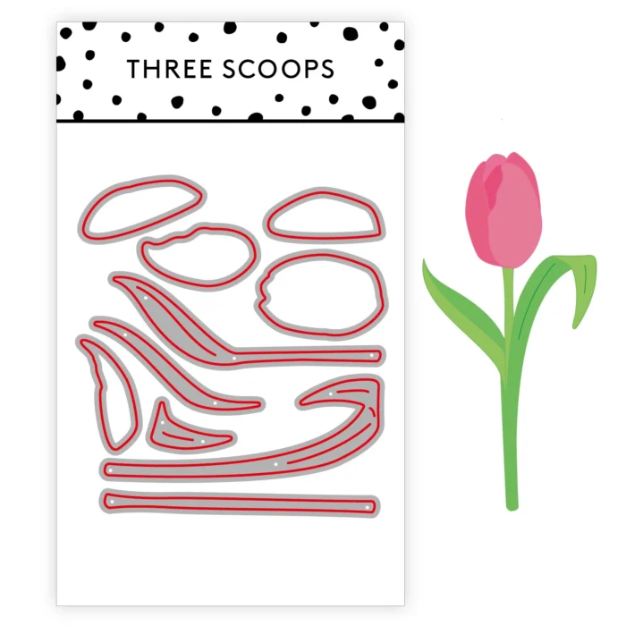 TSCD0232 Three Scoops die Tulipan cutting die tulip tulipan blomster