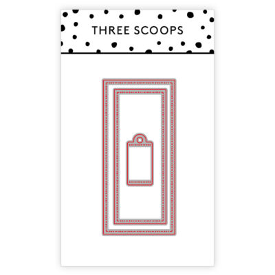 Mini slimline kortbase die Three Scoops Tags
