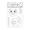 TSSM0238 Three Scoops stempel Smileys - Lad os feste i dag emojies festabe briller