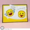 TSSM0236 Three Scoops stempel Smileys - LOL emoji rofl griner