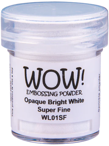 WL01SF WOW! Embossing Powder Opaque Whites - Bright White - Super Fine hvid embossing pulver super fin