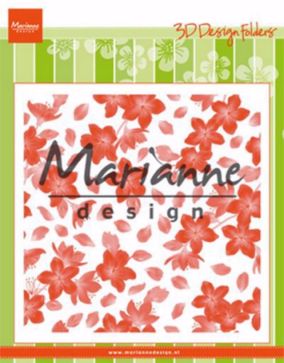 marianne design embossing folder df3446 Flowers Blossom Baggrund