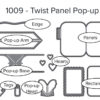 1009 Karen Burniston die Twist Panel Pop-up twist and pop hjerter hjerter banner tags