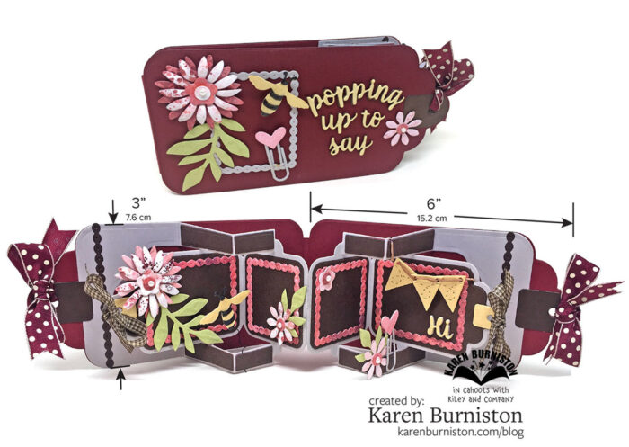 1023 Karen Burniston die Tag Book Pop-Up tag hjerter papirclips
