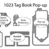 1023 Karen Burniston die Tag Book Pop-Up tag hjerter papirclips