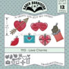 1113 Karen Burniston die Love Charms hjerter chokoladeplade milka kærlighedsbrev post kuvert