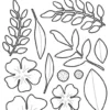 135036 Barto Design die Flower & Leaves cutting die blomster spellbinders be bold blooms grene blade pynt