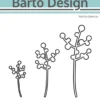 135037 Barto Design die Branches with Berries cutting die gren med bær snebær