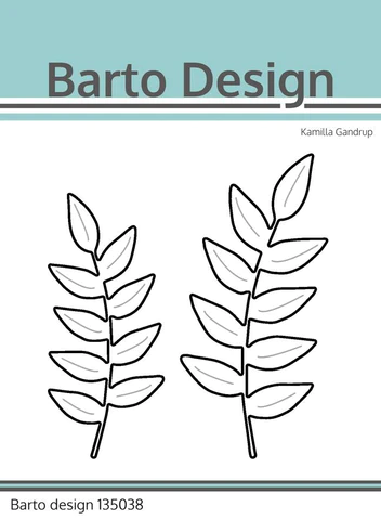 135038 Barto Design die Branches grene med blade på cutting die