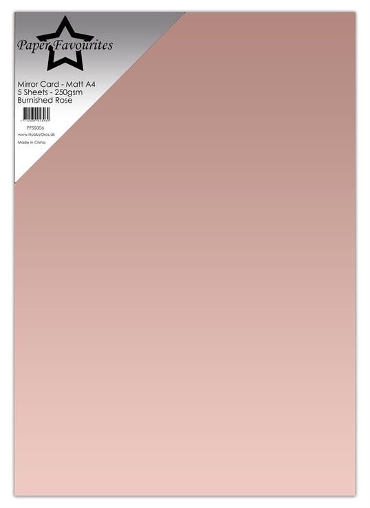 paper-favourites-mirror-card-mat-burnished-rose-pfss006 Metallisk karton Metallic Matte rosa pudderfarvet Nude