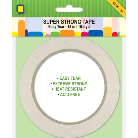 661002 JEJE Super Strong Tape 6mmx15m 3.3286 dobbeltklæbende taoe æsker bokse boxe ekstra stærk