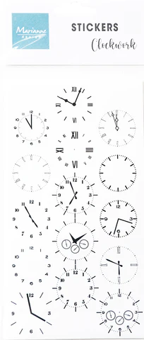 CA3185 Marianne Design stickers Clockwork klistermærker urværk