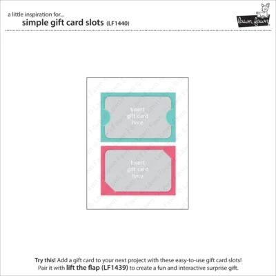 LF1440 Lawn Fawn die Simple Gift Card Slots gavekort