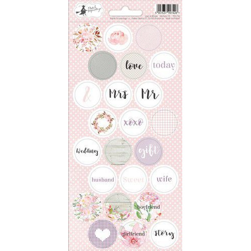 PIATEK13 stickers - P13-256 - Love in Bloom bryllup klistermærker