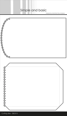 SBD315 Simple and Basic die Giftbag for A6 Cards cutting die kuvert konvolutter gaveæske gavepose