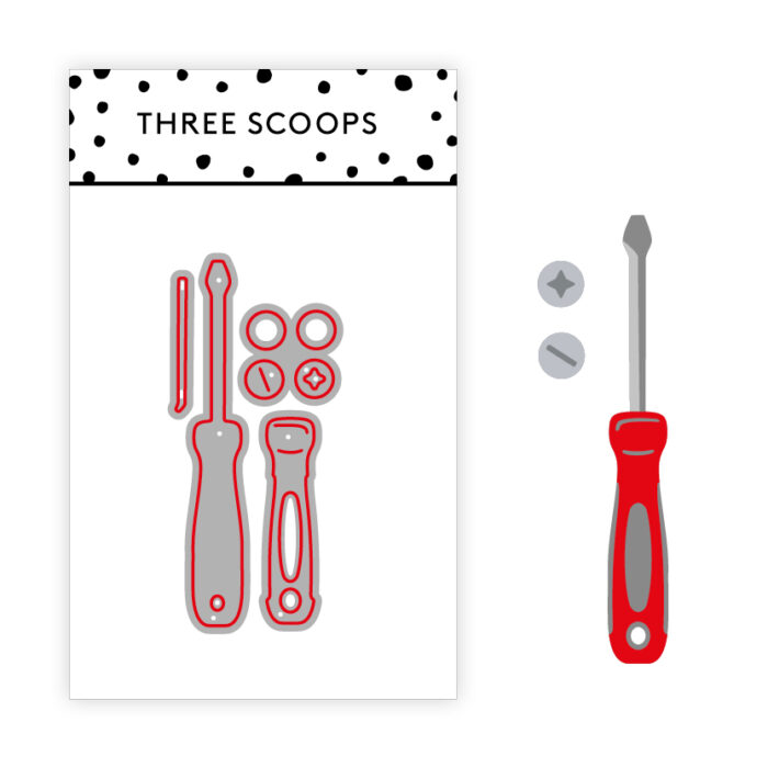 TSCD0251 Skruetrækker Three Scoops Værktøj Værktøjskasse Håndværker