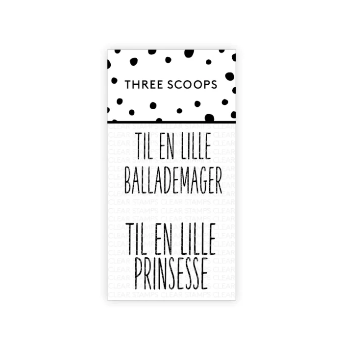 TSSL1124 Three Scoops stempel Ballademager/Lille Prinsesse tekster