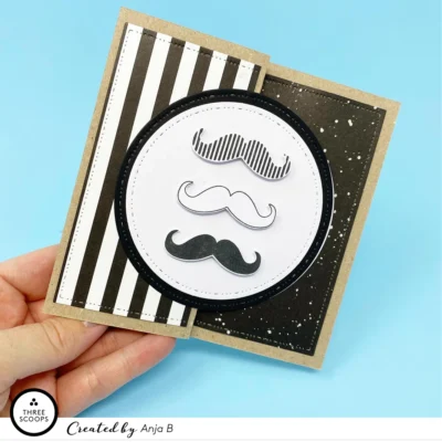 TSSL1081 Three Scoops stempel Skæg overskag mustache tekster