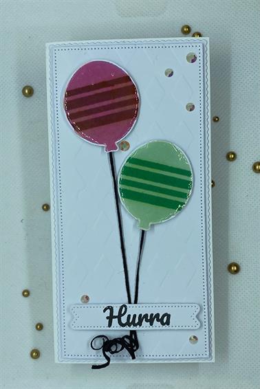 131548 Barto Design Clearstamp Balloons balloner stjerner striber snore stempel stempler