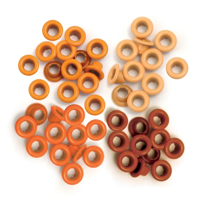 41574-9 We R Memory KEepers Standard Eyelets Orange 60 pcs. eyelets crop-a-dile