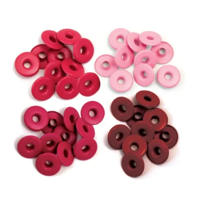 41585-5 We R Memory Keepers Wide Eyelets 32 pcs Red rødlige mørkerød lyserød ekstra brede WRMK