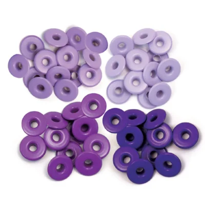 41591-6 We R Memory Keepers Wide Eyelets 32 pcs Purple violet lilla mørkelilla ekstra brede eyelets WRMK