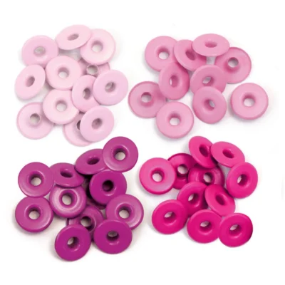 41592-3 We R Memory Keepers Wide Eyelets 32 pcs Pink lyserøde pink ekstra brede eyelets WRMK