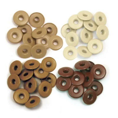 41593-0 We R Memory Keepers Wide Eyelets 32 pcs Brown brun mørkebrun ekstra brede eyelets WRMK