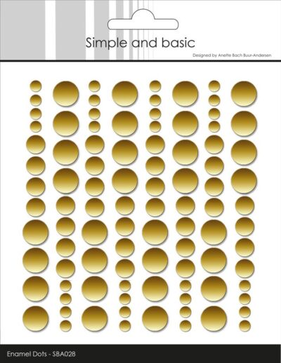 simple-and-basic-enamel-dots-metallic-gold-matte-sba028 Guld Halvperler Pynt