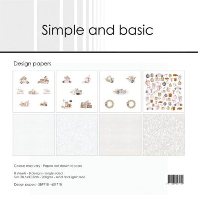 simple-and-basic-design-papers-cozy-christmas-sbp718 Papir Julemotiver Julehygge Bil Juletræ