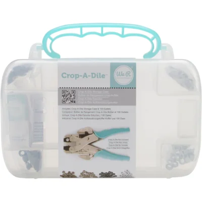 70909-1 We R Memory Keepers Crop-A-Dile Case Teal opbevaringsæske opbevaringskasse storage for Crop-A-Dile Cropadile Crop a dile WRMK