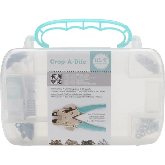 70909-1 We R Memory Keepers Crop-A-Dile Case Teal opbevaringsæske opbevaringskasse storage for Crop-A-Dile Cropadile Crop a dile WRMK